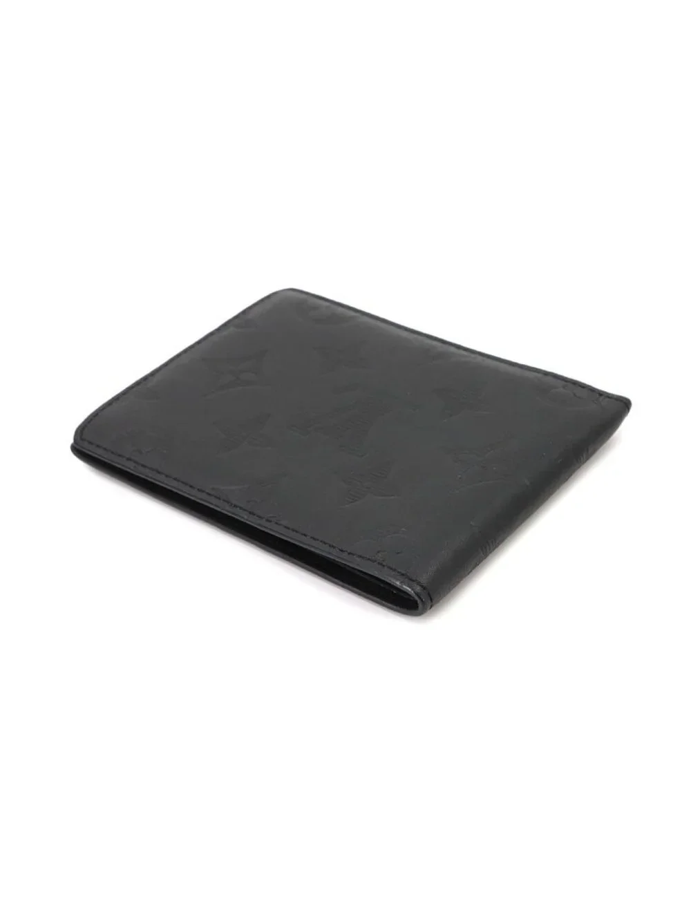Louis Vuitton Monogram Shadow Portefeuille Multiple Bifold Wallet Black